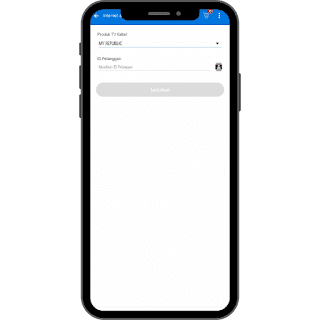 Tampilan menu TV Kabel di aplikasi SpeedCash