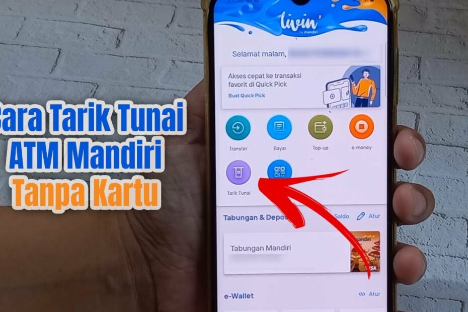 tarik tunai tanpa kartu mandiri